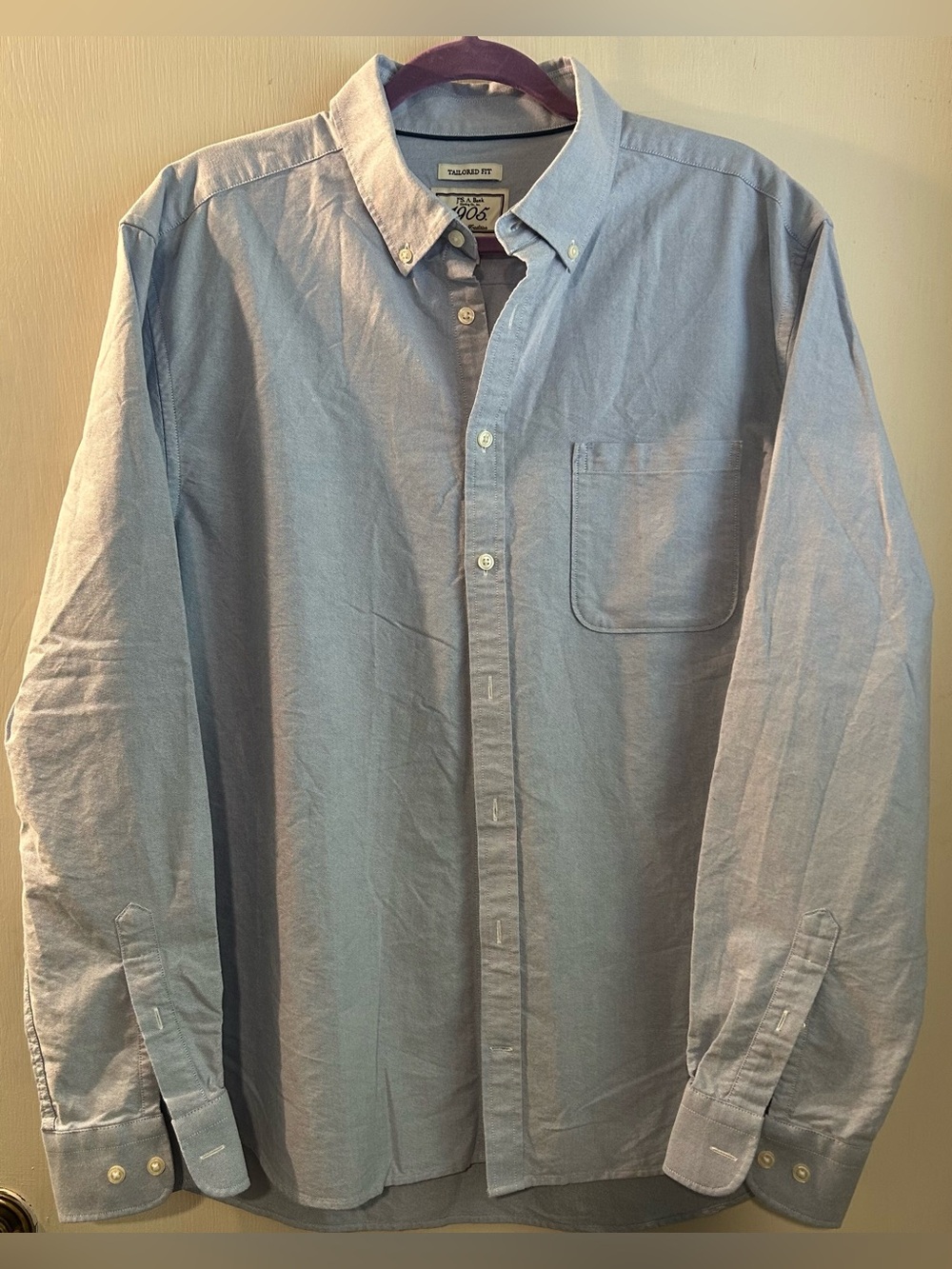 Jos. A. Bank Light Blue Oxford Button-Down tailored Shirt Size XL